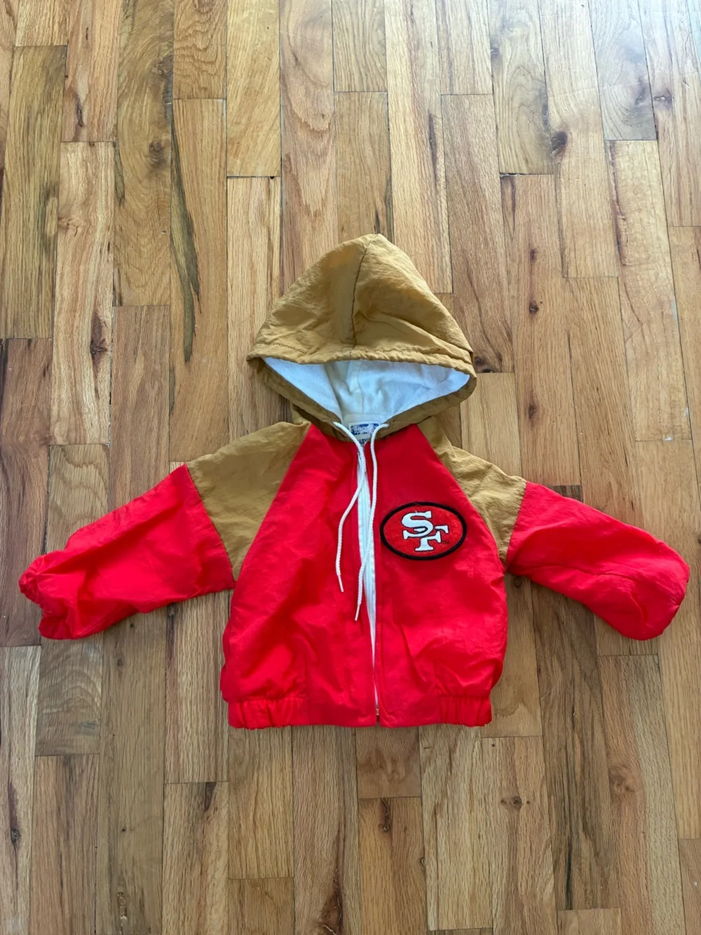Vintage SF 49ers Babyfair Team NFL Official Hooded Windbreaker Baby Size 18 Mo. - Picture 1 of 6
